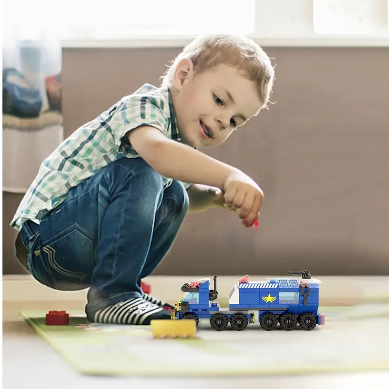 6-in-1 City Police Car Building Blocks Set