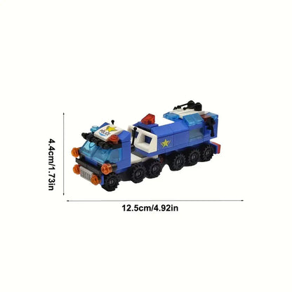 6-in-1 City Police Car Building Blocks Set