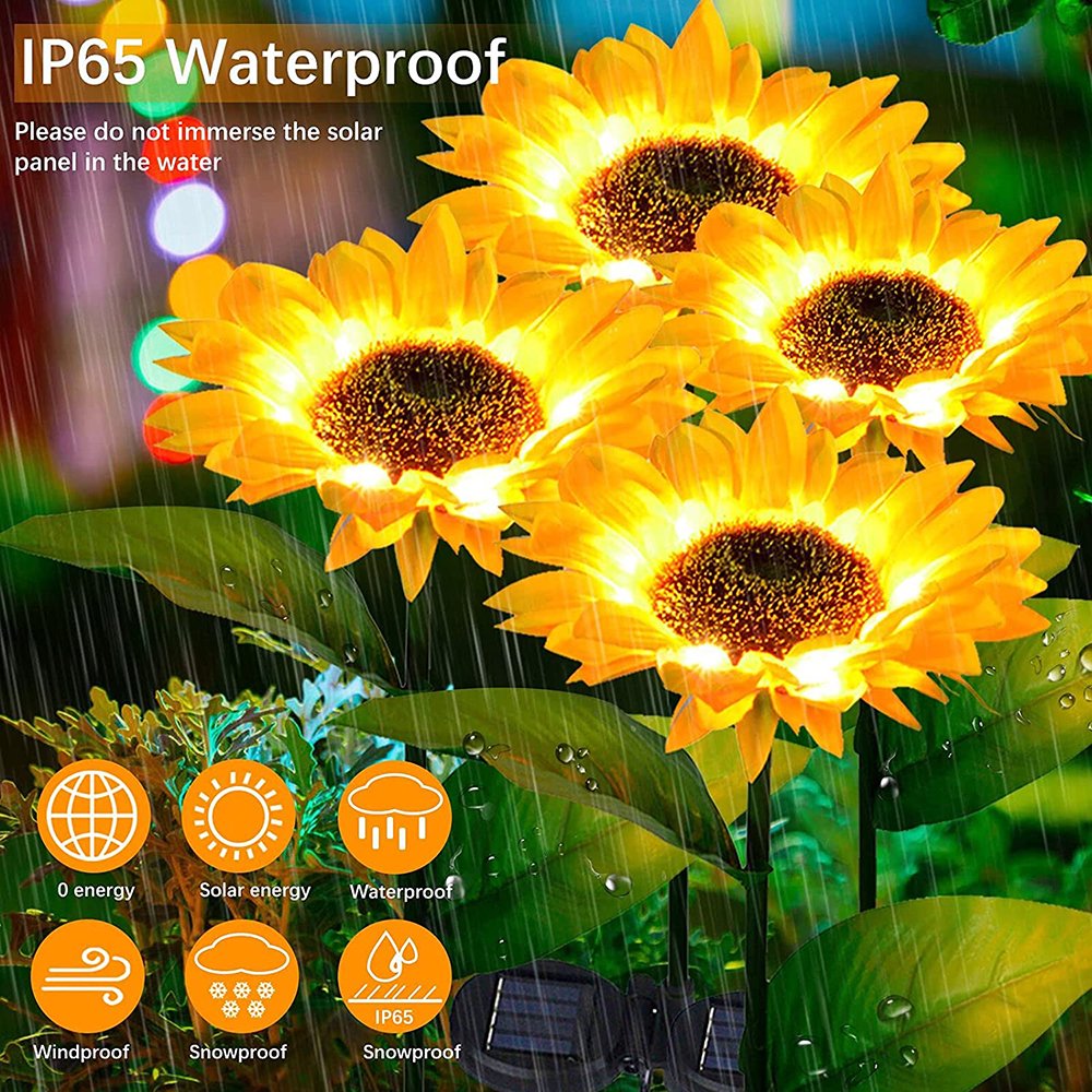 Sunflower Solar Outdoor Lights