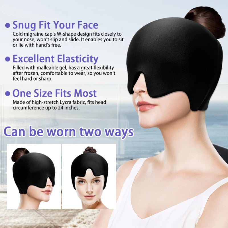 Migraine Relief Cap Gel Hot Cold Compress