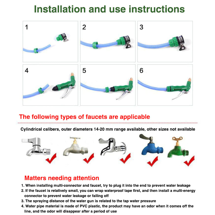High Pressure PVC Garden Hose with Spray Nozzle