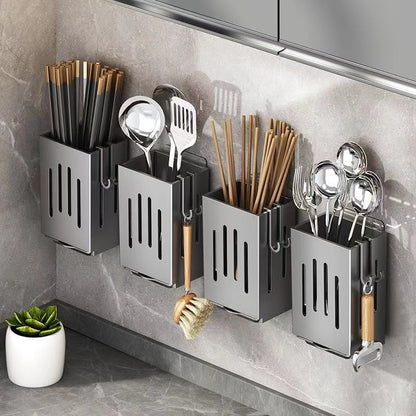 Wall Mount Cutlery Holder with Drainer
