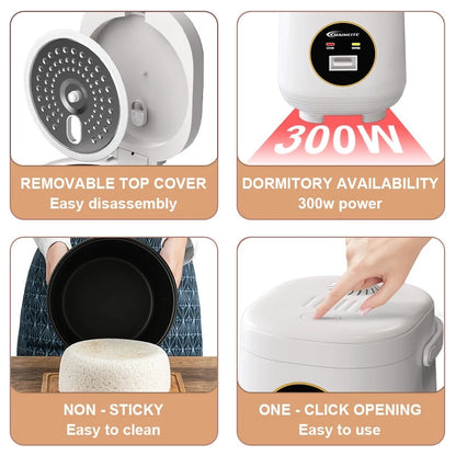 2L Mini Rice Cooker with Steamer