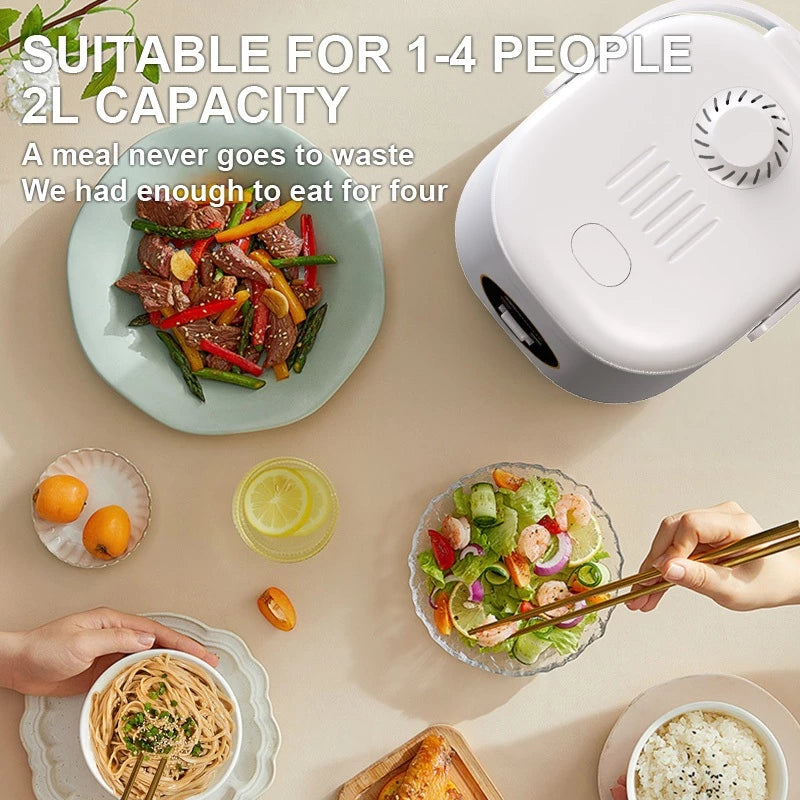 2L Mini Rice Cooker with Steamer