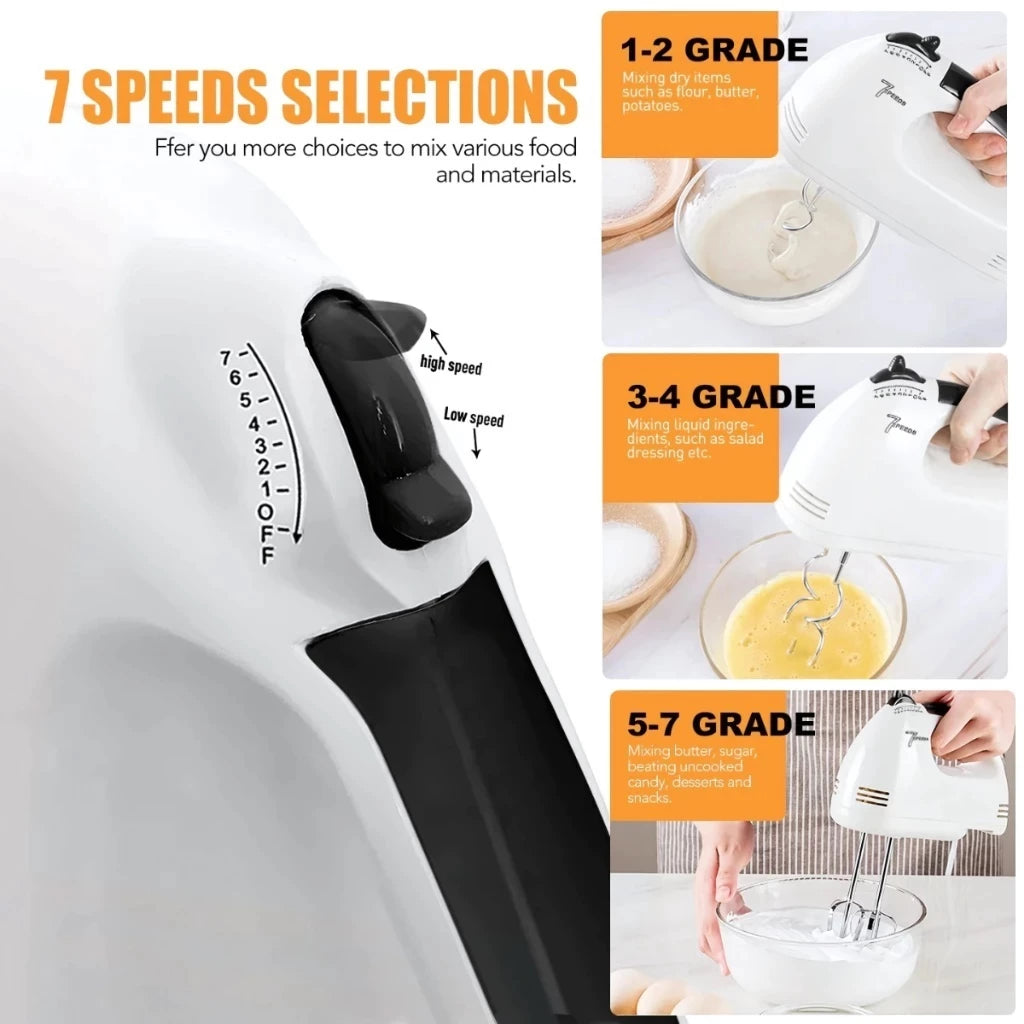 Multifunctional 7 Speed Mini Electric Hand Mixer