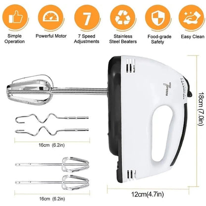 Multifunctional 7 Speed Mini Electric Hand Mixer