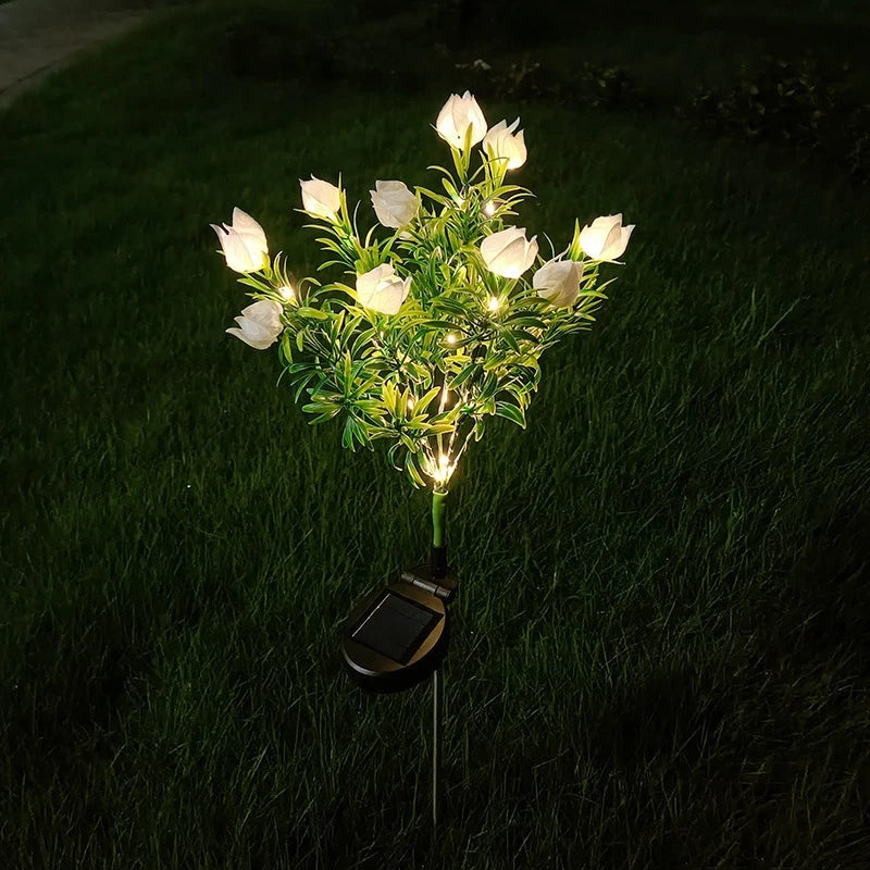 Solar Powered Gardenia Flower Lights