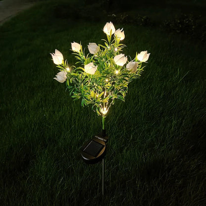 Solar Powered Gardenia Flower Lights