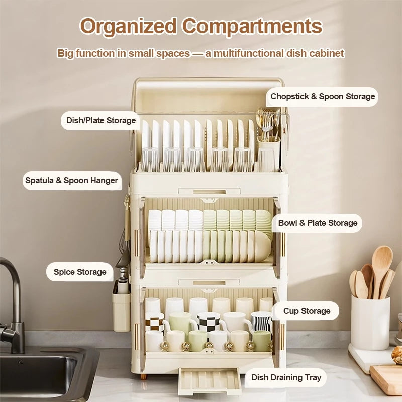 Foldable Dish Rack with Cover