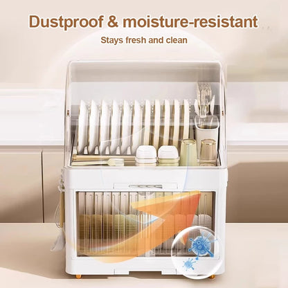 Foldable Dish Rack with Cover