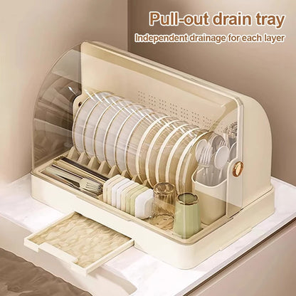 Foldable Dish Rack with Cover