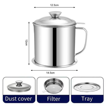 1.3L Stainless Steel Oil Filter Pot