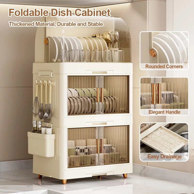 Foldable Dish Rack with Cover