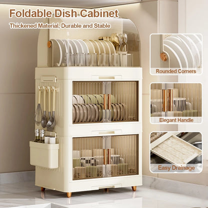 Foldable Dish Rack with Cover