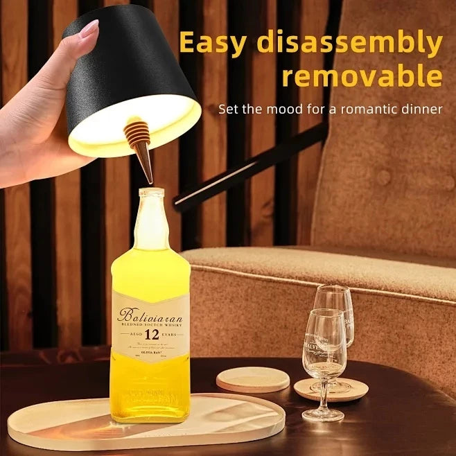 Rechargeable Touch Dimming LED Wine Bottle Lamp
