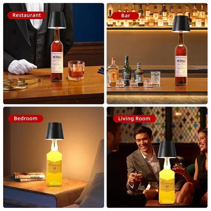 Rechargeable Touch Dimming LED Wine Bottle Lamp