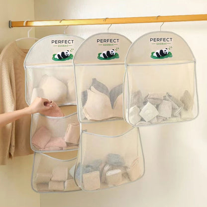 Multi-Layer Hanging Mesh Storage Bag