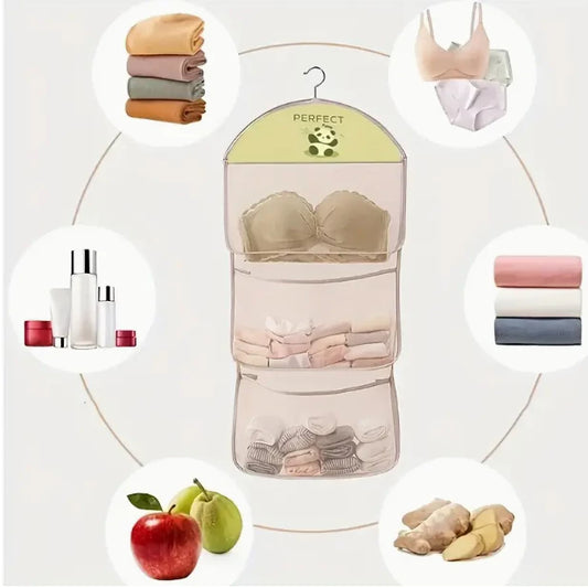Multi-Layer Hanging Mesh Storage Bag
