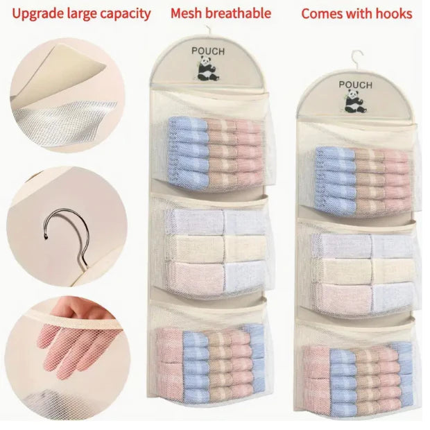 Multi-Layer Hanging Mesh Storage Bag