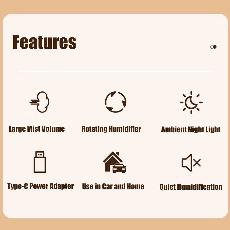 Starry Sky Projection Humidifier 280ml