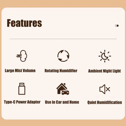 Starry Sky Projection Humidifier 280ml