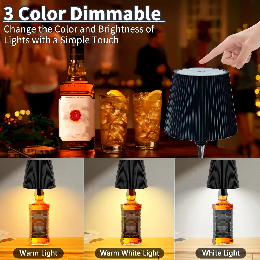 Rechargeable Touch Dimming LED Wine Bottle Lamp