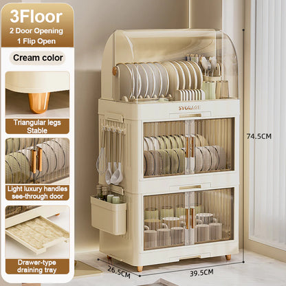 Foldable Dish Rack with Cover