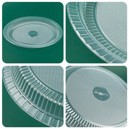 Transparent Disposable Plastic Thickened Dinner Plates
