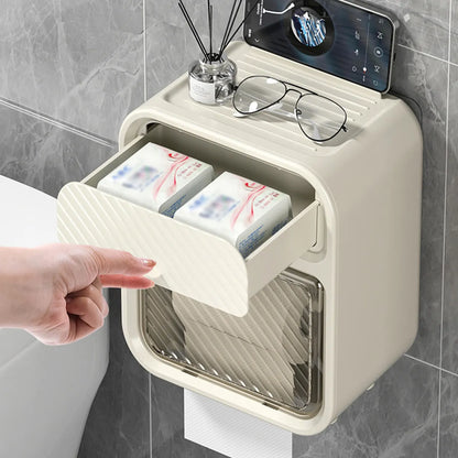 Wall Mounted Tissue Holder & Storage Box