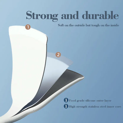 3-Piece White Silicone Cooking Utensils Set