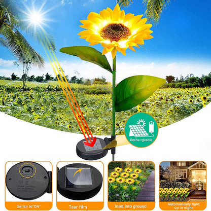 Sunflower Solar Outdoor Lights