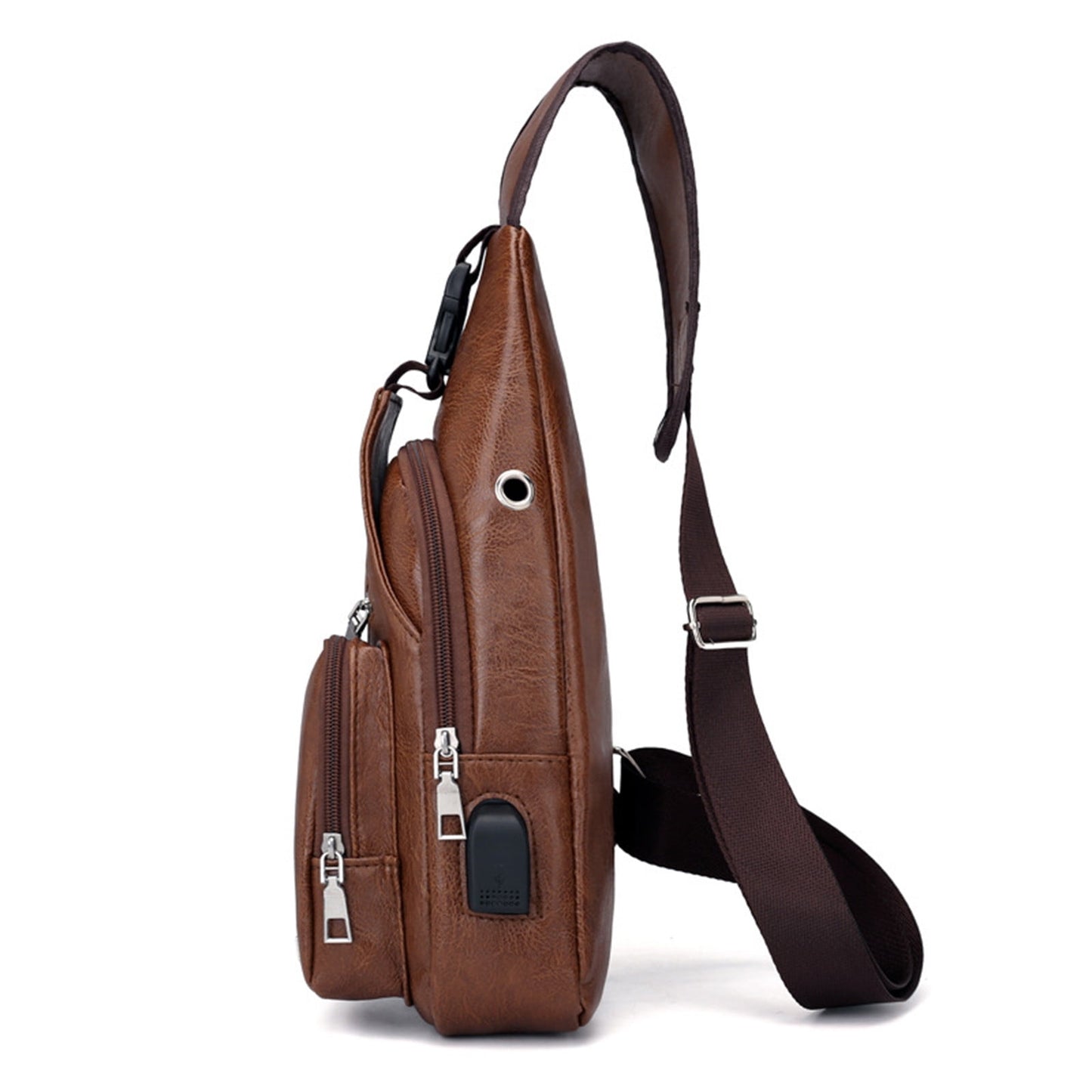 Men's Leather Chest Bag