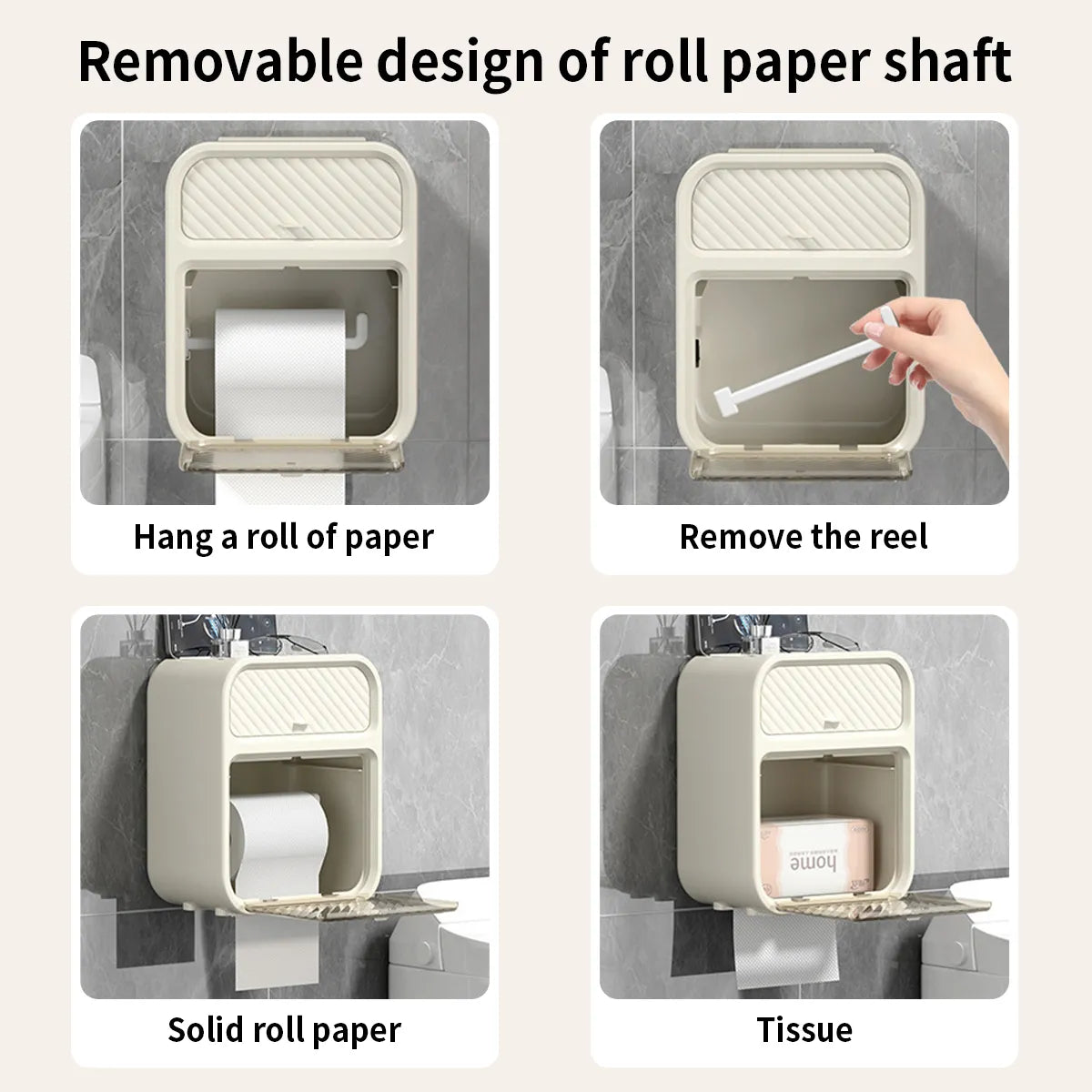 Wall Mounted Tissue Holder & Storage Box