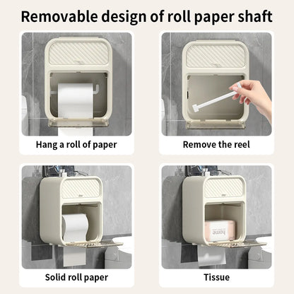 Wall Mounted Tissue Holder & Storage Box