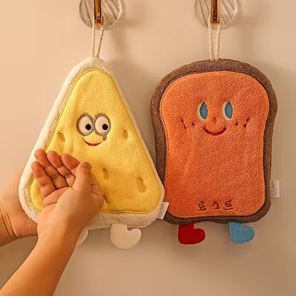 Cute Cartoon Food-Shaped Hanging Hand Towels