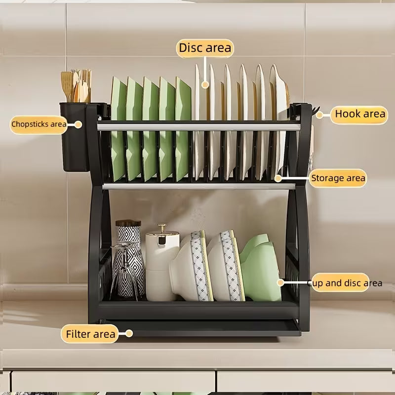 2-Tier Kitchen Dish Drying Rack