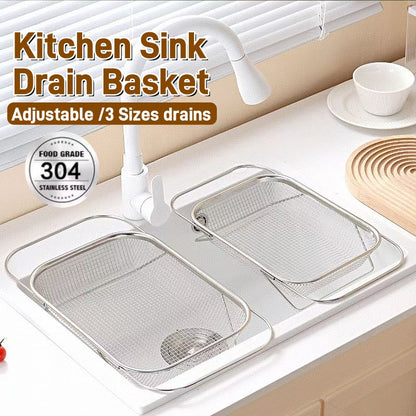 Stainless Steel Retractable Draining Basket