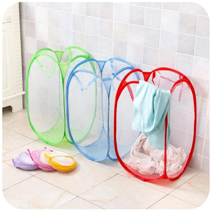 Foldable Pop-Up Mesh Laundry Basket