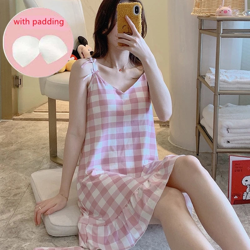 Padded Sleeveless Night Dress