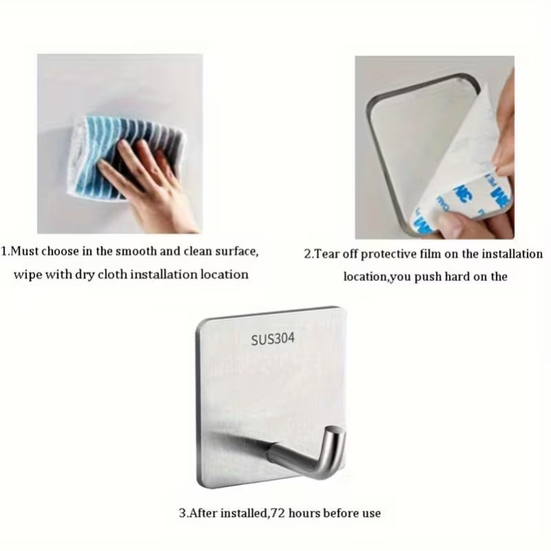 Stainless Steel Adhesive Hook