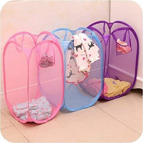 Foldable Pop-Up Mesh Laundry Basket