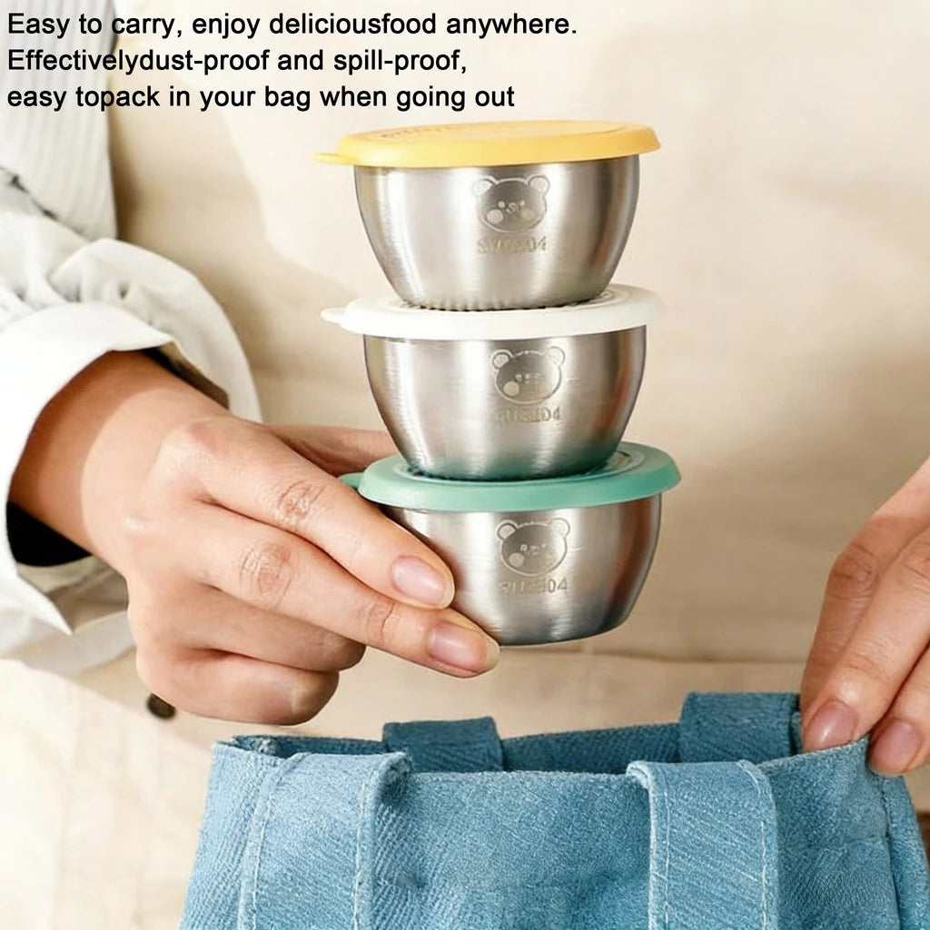 Stainless Steel Dipping Sauce Container with Lid