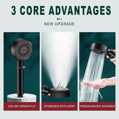 3-Piece Black Shower Head Set