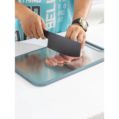 DOUBLE SIDED STAINLESS STEEL CUTTING BOARD