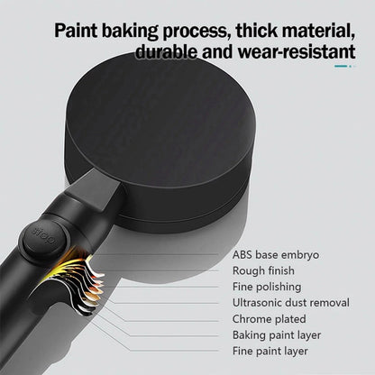 3-Piece Black Shower Head Set