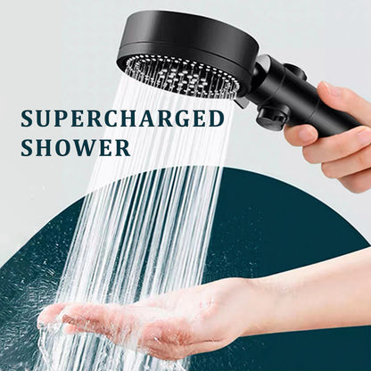 3-Piece Black Shower Head Set