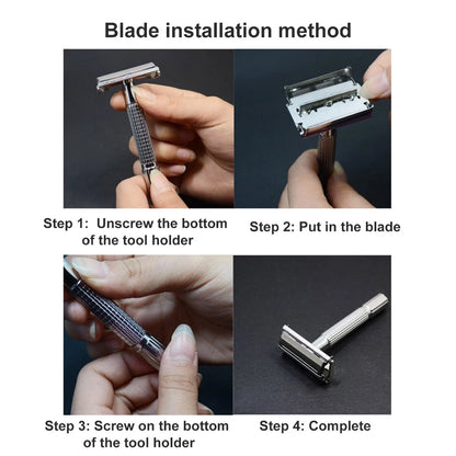 Manual Classic Stainless Steel Double Edge Safety Shaver Set
