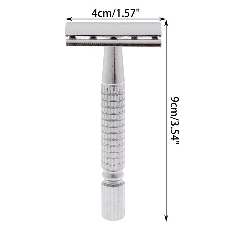 Manual Classic Stainless Steel Double Edge Safety Shaver Set