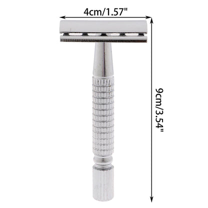 Manual Classic Stainless Steel Double Edge Safety Shaver Set