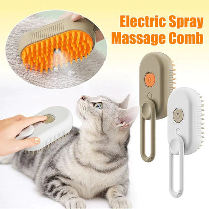 Pet Steam Grooming Brush with Water Spray